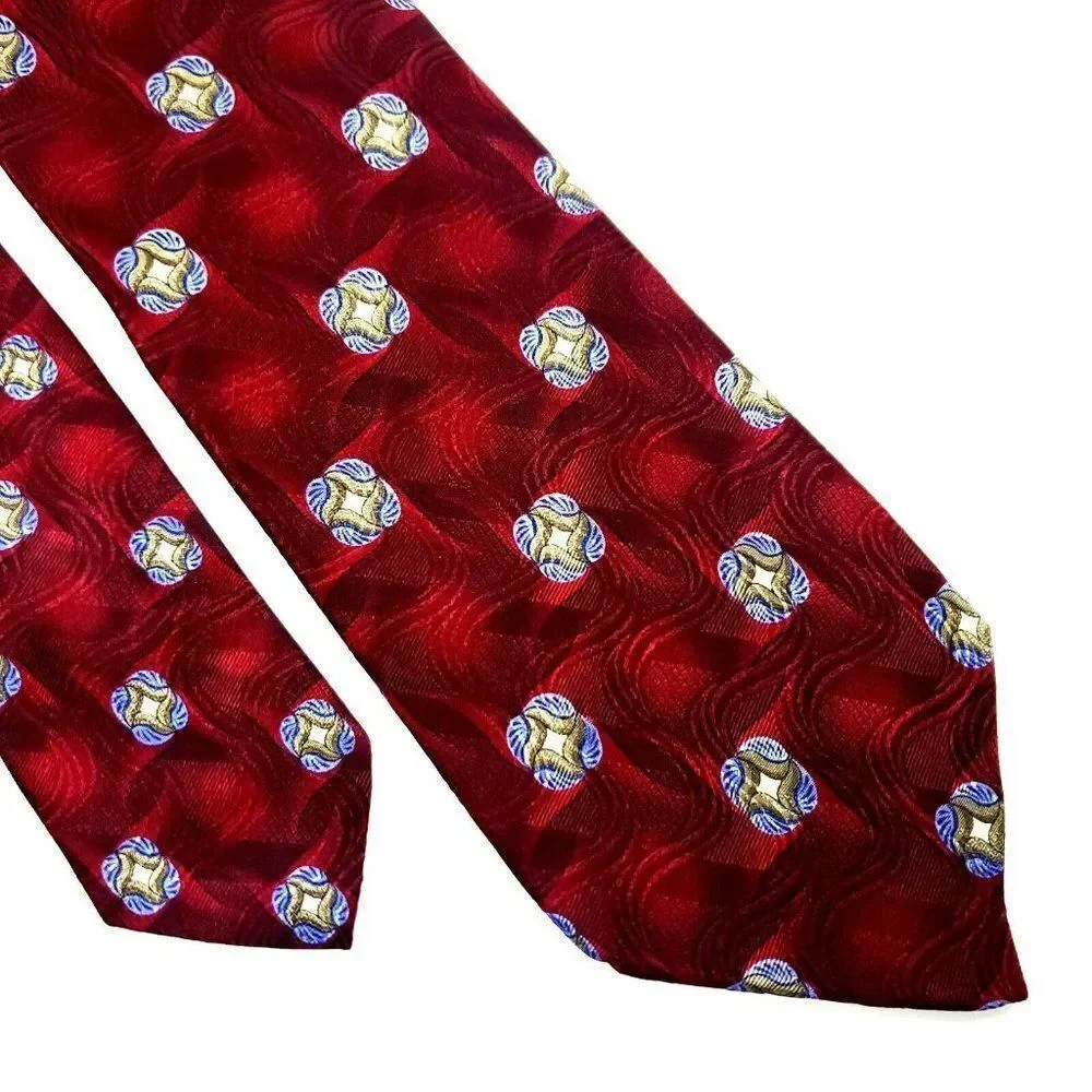 Jz Richards Von Maur‎ Silk Tie Print Red Floral Abs